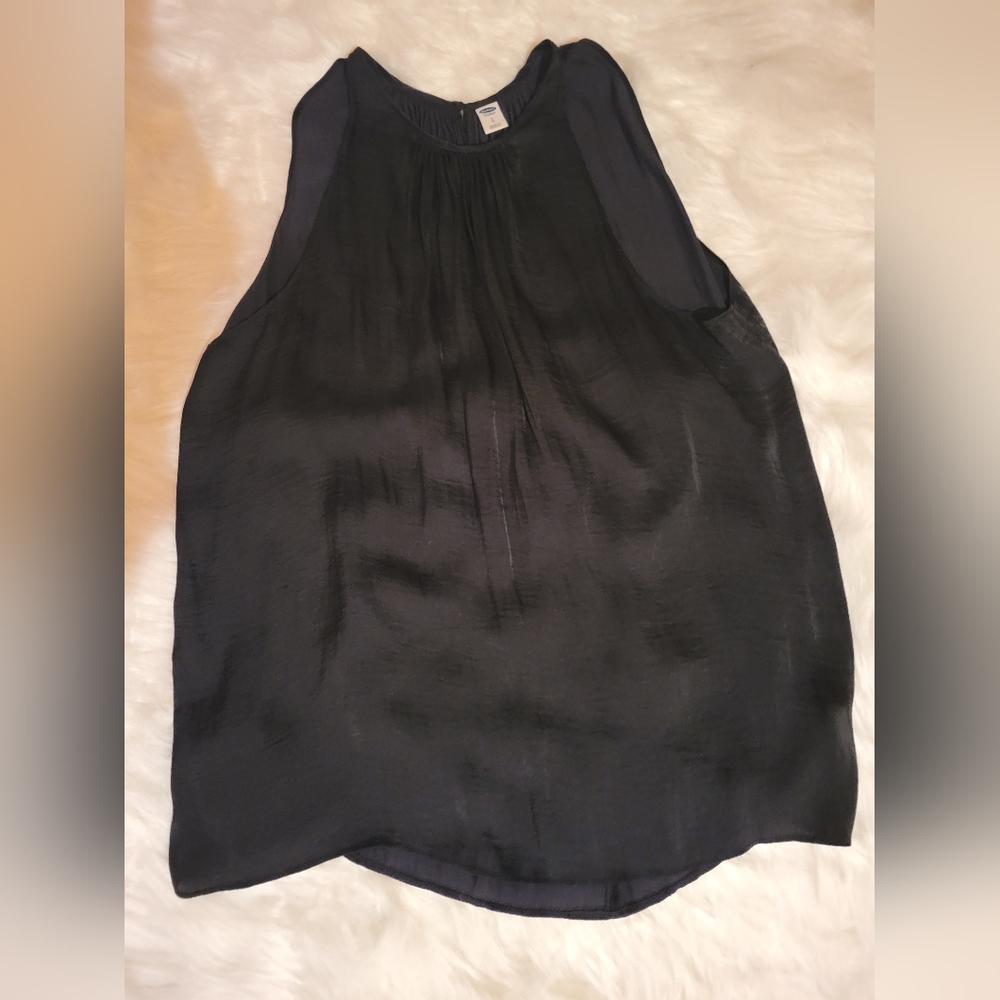 Old Navy black, silky tank size large